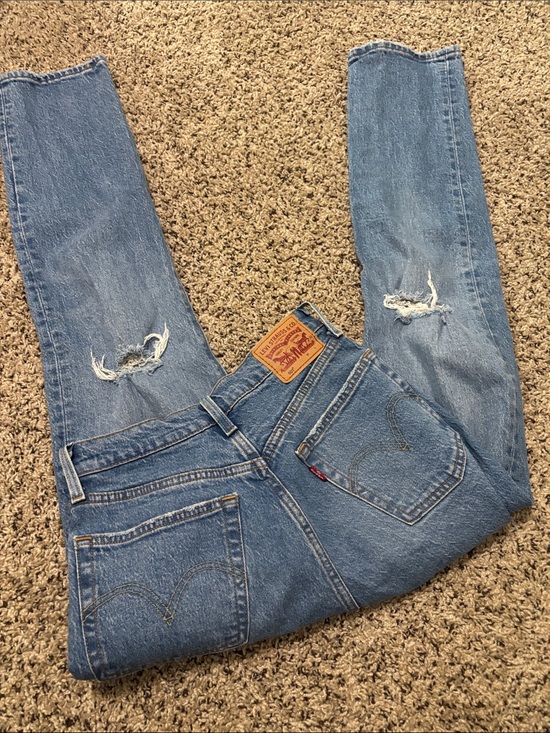 Levi's Denim - Levi's Light Blue Distressed Straight-Leg Jeans